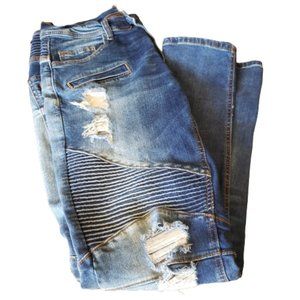 KDNK Men's 1141411 Destroyed Motto Skinny Jeans L/34